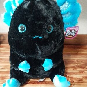 Black & Teal Plush Stuffed Animal